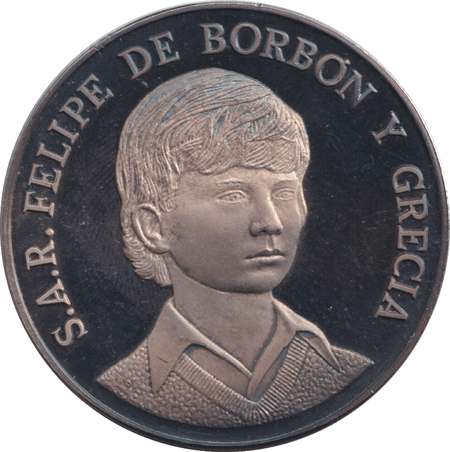 1975 SILVER PROOF COIN S.A.R FELIPE DE BORBON Y GRECIA - Silver Proof - Cambridgeshire Coins