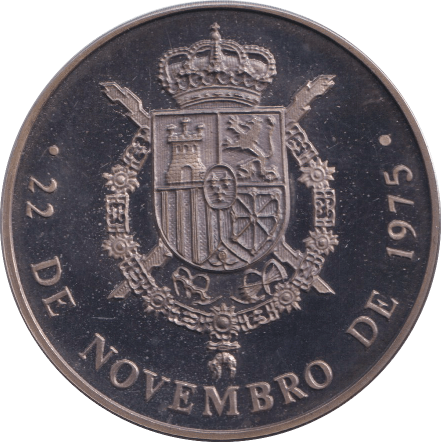 1975 SILVER PROOF COIN S.M.JUAN CARLOS I - Silver Proof - Cambridgeshire Coins