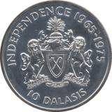 1975 SILVER PROOF TEN DALASIS GAMBIA - SILVER WORLD COINS - Cambridgeshire Coins