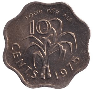 1975 SWAZILAND 10 CENTS - WORLD COINS - Cambridgeshire Coins