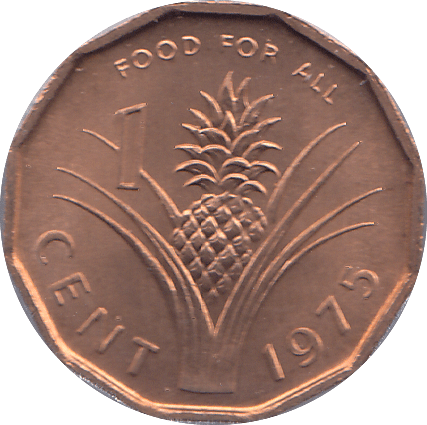 1975 SWAZILAND ONE CENT - WORLD COINS - Cambridgeshire Coins