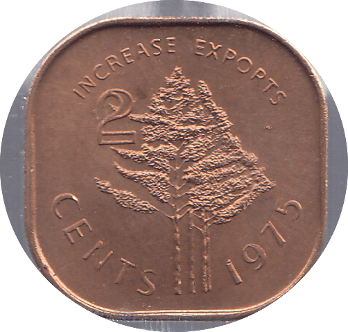 1975 SWAZILAND TWO CENTS - WORLD COINS - Cambridgeshire Coins