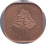 1975 SWAZILAND TWO CENTS - WORLD COINS - Cambridgeshire Coins