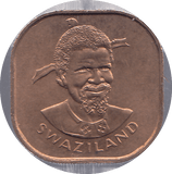 1975 SWAZILAND TWO CENTS - WORLD COINS - Cambridgeshire Coins