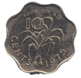1975 TEN CENTS SWAZILAND - WORLD COINS - Cambridgeshire Coins