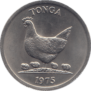 1975 TONGA FIVE SENITI - WORLD COINS - Cambridgeshire Coins