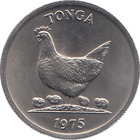 1975 TONGA FIVE SENITI - WORLD COINS - Cambridgeshire Coins