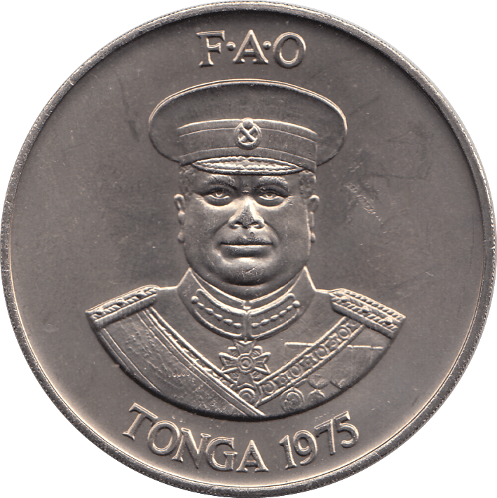 1975 TWO PAANGA PALM TREES TONGA - WORLD COINS - Cambridgeshire Coins