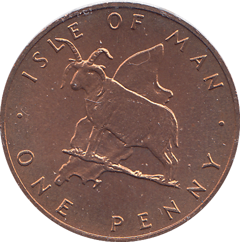 1976 1 PENNY ISLE OF MAN ( BU ) - WORLD COINS - Cambridgeshire Coins
