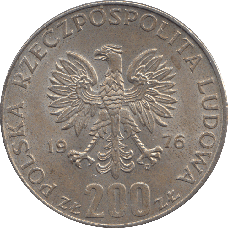 1976 200 ZLOTY POLAND - WORLD COINS - Cambridgeshire Coins