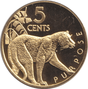 1976 5 CENTS GUYANA - WORLD COINS - Cambridgeshire Coins