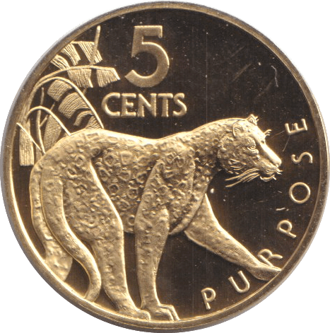1976 5 CENTS GUYANA - WORLD COINS - Cambridgeshire Coins