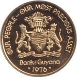 1976 5 CENTS GUYANA - WORLD COINS - Cambridgeshire Coins