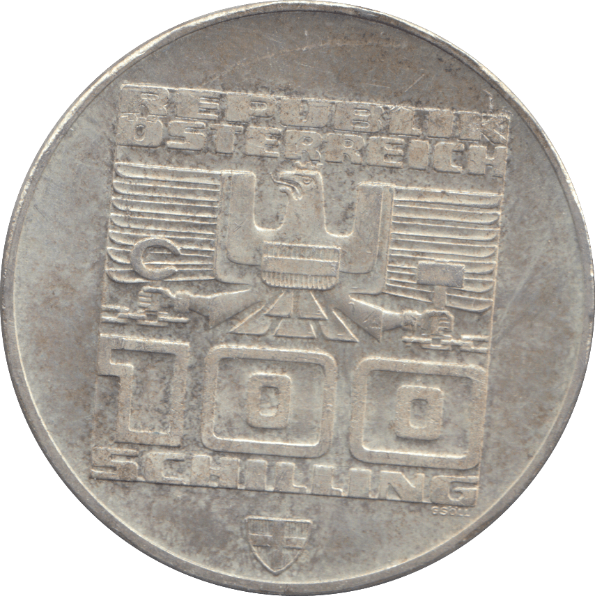 1976 AUSTRIA 100 SHILLING - WOLRD SILVER COINS - Cambridgeshire Coins