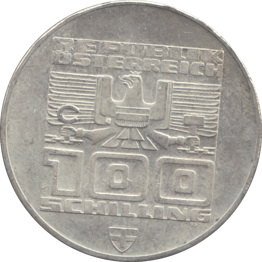 1976 AUSTRIA 100 SHILLING - WOLRD SILVER COINS - Cambridgeshire Coins