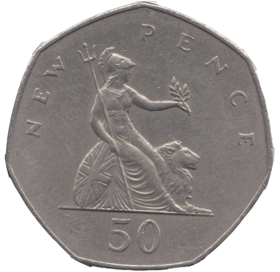 1976 CIRCULATED LARGE 50P BRITANNIA - 50P CIRCULATED - Cambridgeshire Coins
