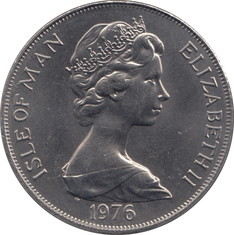 1976 CROWN ISLE OF MAN - WORLD COINS - Cambridgeshire Coins