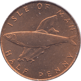 1976 HALF PENNY ISLE OF MAN ( BU ) - WORLD COINS - Cambridgeshire Coins