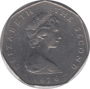 1976 ISLE OF MAN 50P - WORLD COINS - Cambridgeshire Coins