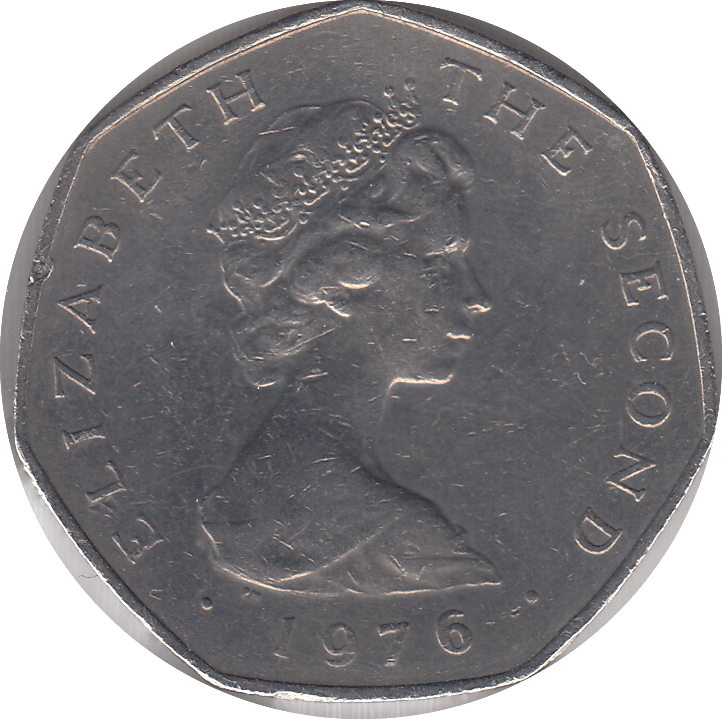1976 ISLE OF MAN 50P - WORLD COINS - Cambridgeshire Coins