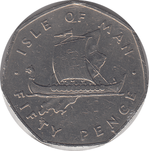 1976 ISLE OF MAN 50P - WORLD COINS - Cambridgeshire Coins