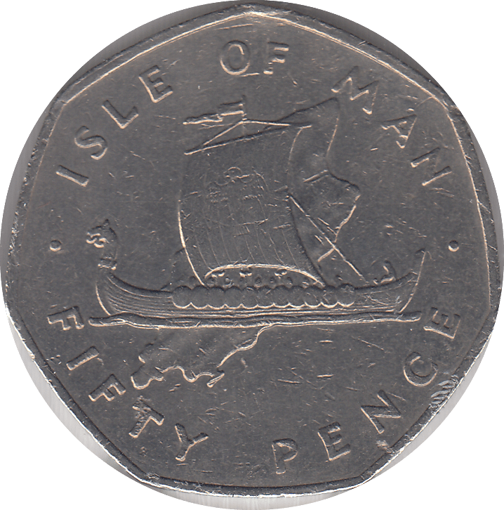 1976 ISLE OF MAN 50P - WORLD COINS - Cambridgeshire Coins