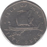 1976 ISLE OF MAN 50P - WORLD COINS - Cambridgeshire Coins