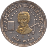 1976 LETCHER AMERICAN PATRIOTS SILVER ROUND USA - SILVER WORLD COINS - Cambridgeshire Coins