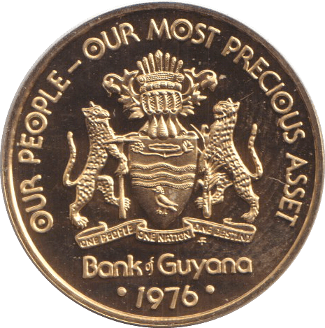 1976 ONE CENT GUYANA - WORLD COINS - Cambridgeshire Coins