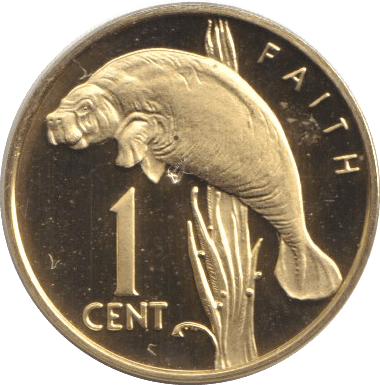 1976 ONE CENT GUYANA - WORLD COINS - Cambridgeshire Coins