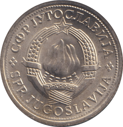 1976 ONE DINAR YUGOSLAVIA - WORLD COINS - Cambridgeshire Coins