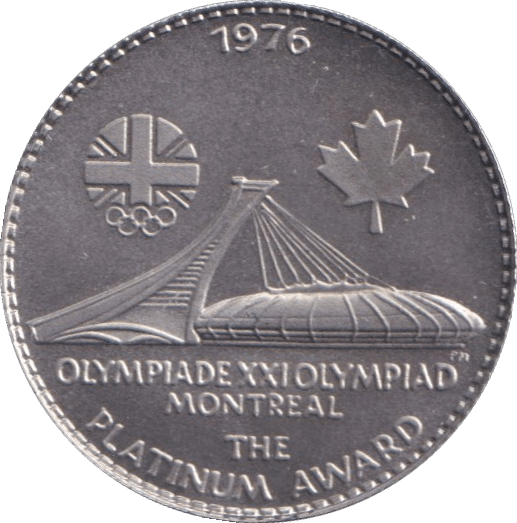 1976 PLATINUM OLYMPIADE XXI MONTREAL THE PLATINUM AWARD - PLATINUM COINS - Cambridgeshire Coins