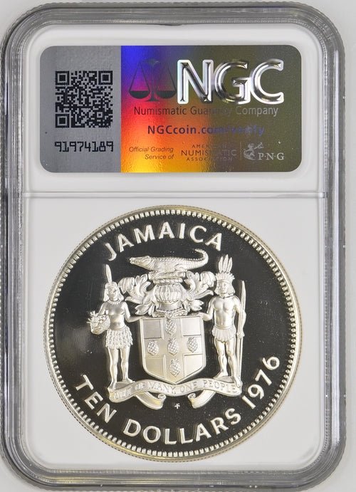 1976 SILVER $10 JAMAICA ADMIRAL HORATIO NELSON ( NGC ) PF 69 ULTRA CAMEO - NGC SILVER COINS - Cambridgeshire Coins