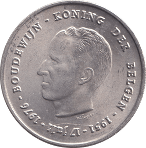 1976 SILVER 250 FRANC BELGIUM - SILVER WORLD COINS - Cambridgeshire Coins