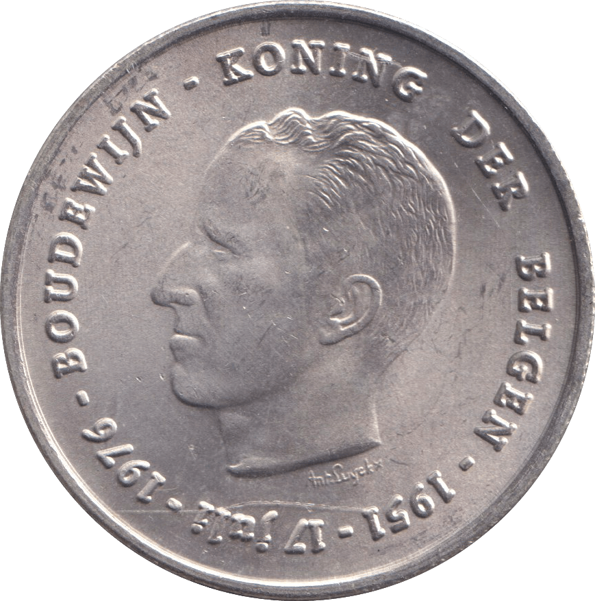 1976 SILVER 250 FRANC BELGIUM - SILVER WORLD COINS - Cambridgeshire Coins