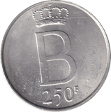 1976 SILVER 250 FRANC BELGIUM - SILVER WORLD COINS - Cambridgeshire Coins