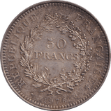 1976 SILVER 50 FRANC FRANCE - SILVER WORLD COINS - Cambridgeshire Coins