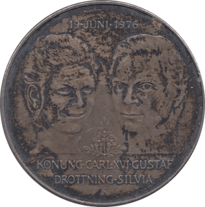 1976 SILVER 50 KRONER SWEDEN - SILVER WORLD COINS - Cambridgeshire Coins