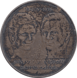 1976 SILVER 50 KRONER SWEDEN - SILVER WORLD COINS - Cambridgeshire Coins