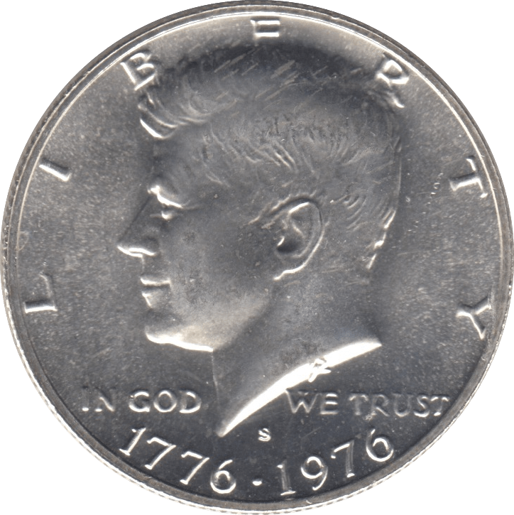 1976 SILVER HALF DOLLAR USA - SILVER WORLD COINS - Cambridgeshire Coins