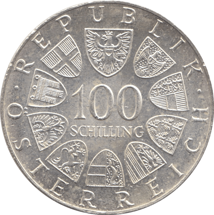 1976 SILVER PROOF 100 SCHILLING AUSTRIA - SILVER WORLD COINS - Cambridgeshire Coins