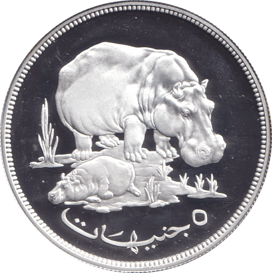1976 SILVER PROOF FIVE POUND SUDAN - SILVER WORLD COINS - Cambridgeshire Coins