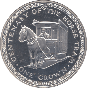 1976 SILVER PROOF ONE CROWN ISLE OF MAN - SILVER WORLD COINS - Cambridgeshire Coins