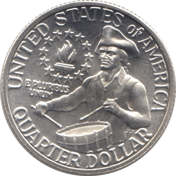 1976 SILVER QUARTER DOLLAR USA - SILVER WORLD COINS - Cambridgeshire Coins