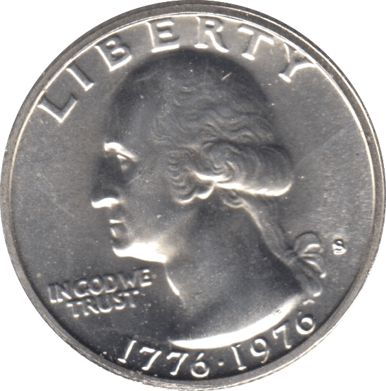 1976 SILVER QUARTER DOLLAR USA - SILVER WORLD COINS - Cambridgeshire Coins