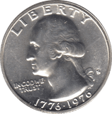 1976 SILVER QUARTER DOLLAR USA - SILVER WORLD COINS - Cambridgeshire Coins