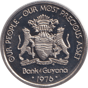 1976 TEN CENTS GUYANA - WORLD COINS - Cambridgeshire Coins