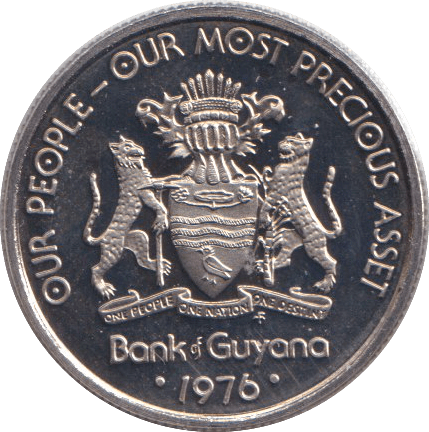 1976 TEN CENTS GUYANA - WORLD COINS - Cambridgeshire Coins