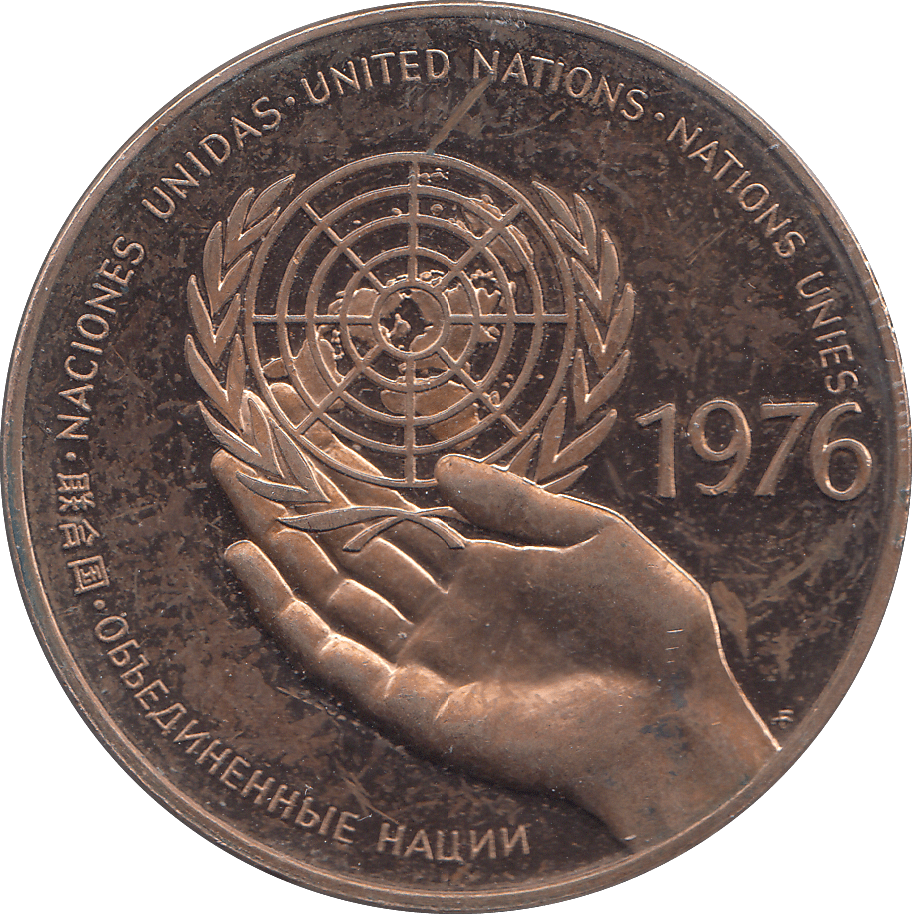 1976 UNITED NATIONS PEACE MEDAL - WORLD COINS - Cambridgeshire Coins