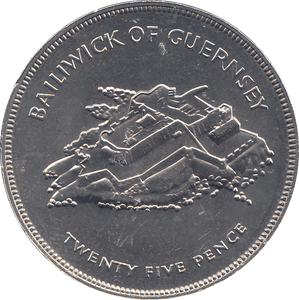 1977 25P BAILIWICK OF GUERNSEY SILVER JUBILEE ( BU ) - WORLD COINS - Cambridgeshire Coins